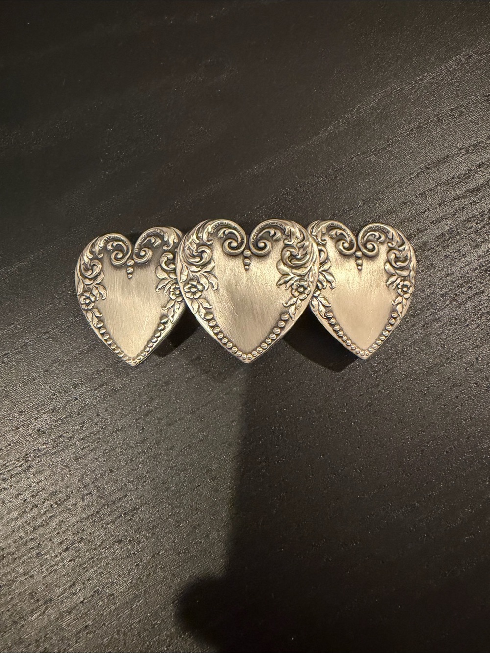 gothic heart hair clip